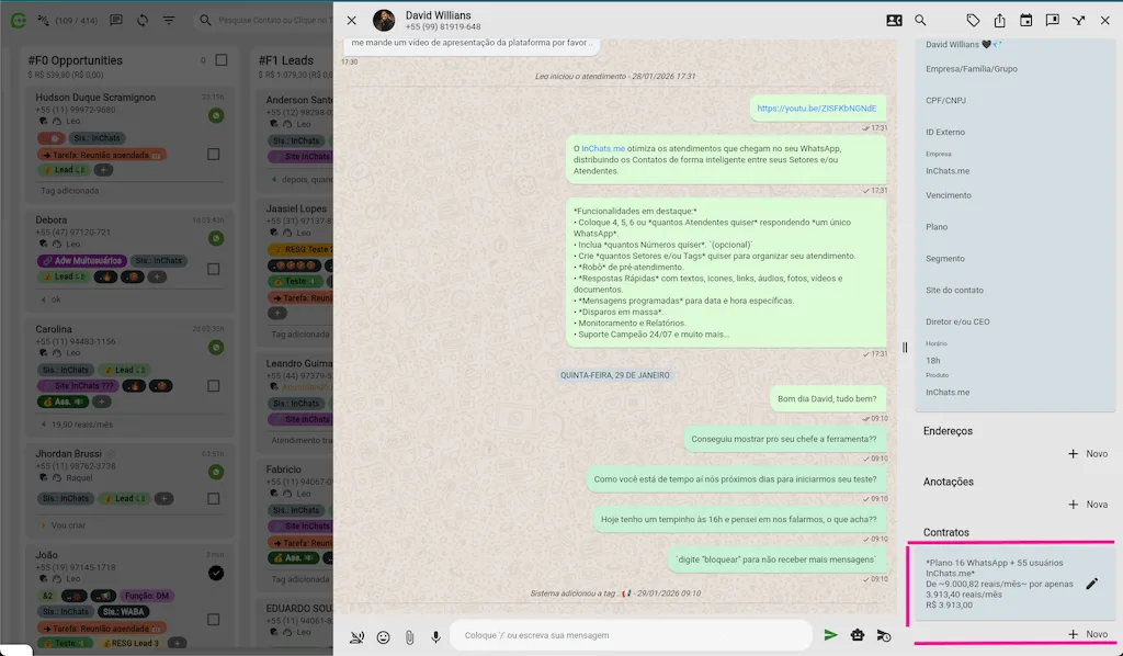 CRM para WhatsApp Kanbam 7