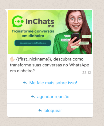 mensagem modelo marketing WhatsApp