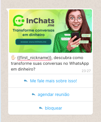 mensagem modelo marketing WhatsApp