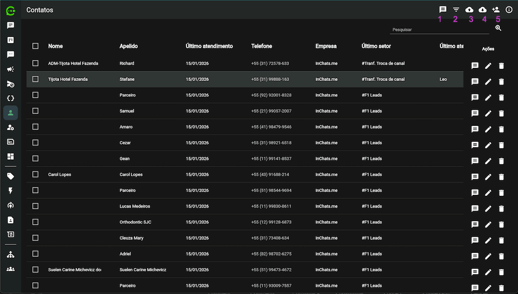 Aganda de Contatos WhatsApp