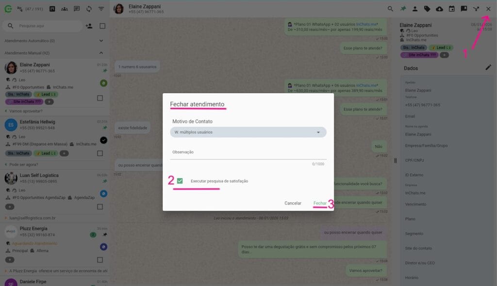 Pesquisa de Satisfação para WhatsApp